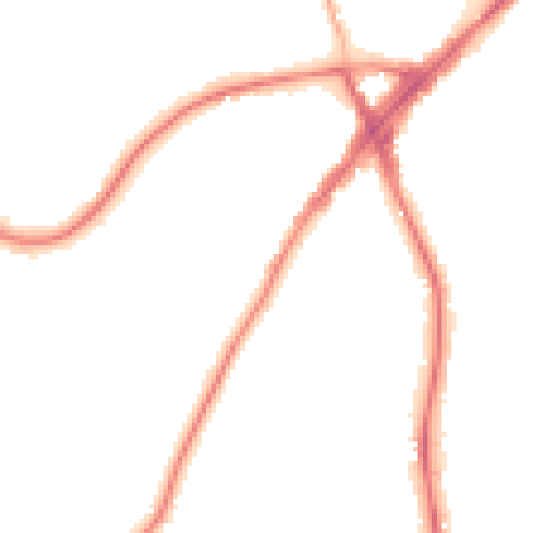 Night-time road noise heatmap for KT10 9LH