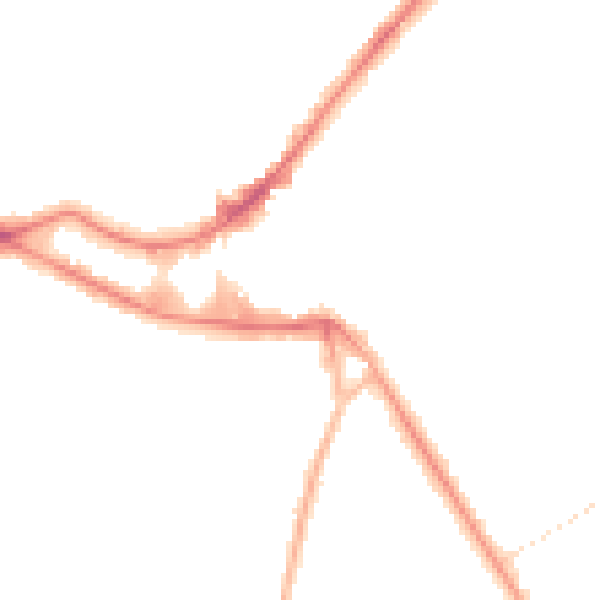 Night-time road noise heatmap for KT12 1BY