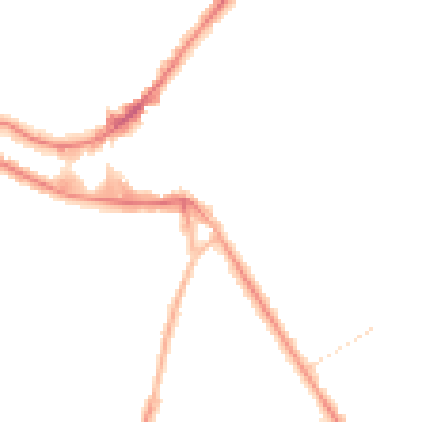 Night-time road noise heatmap for KT12 1DN