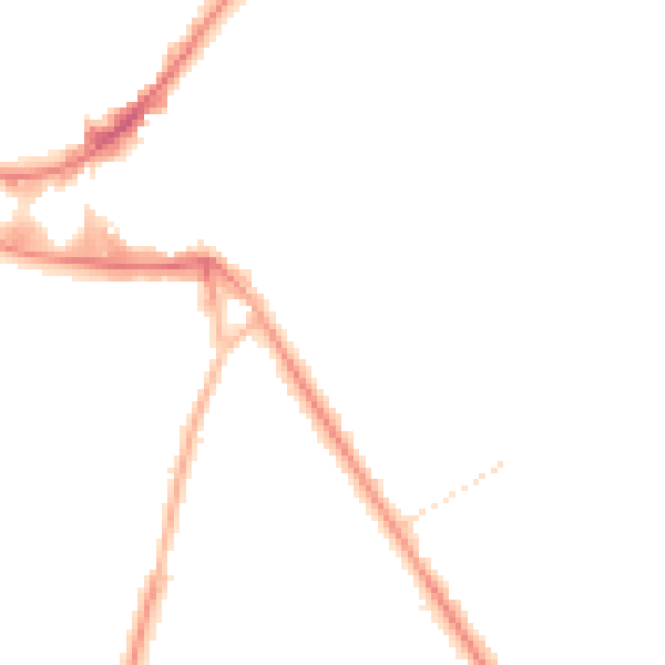 Night-time road noise heatmap for KT12 1EG