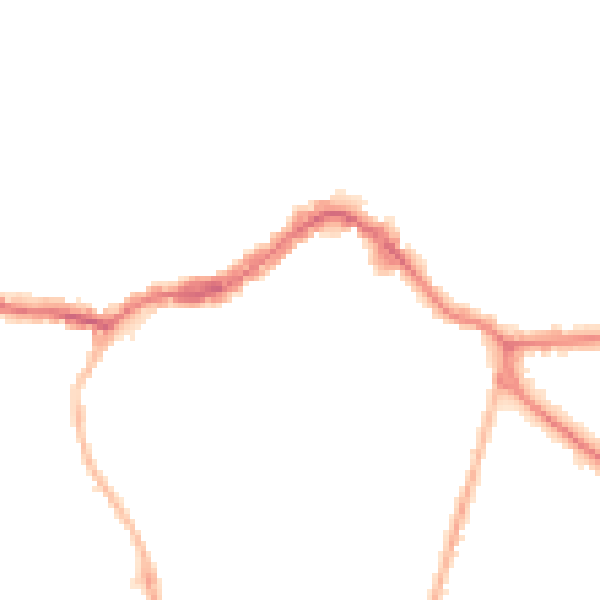 Night-time road noise heatmap for KT13 8AR