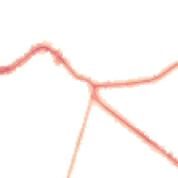 Night-time road noise heatmap for KT13 8BD