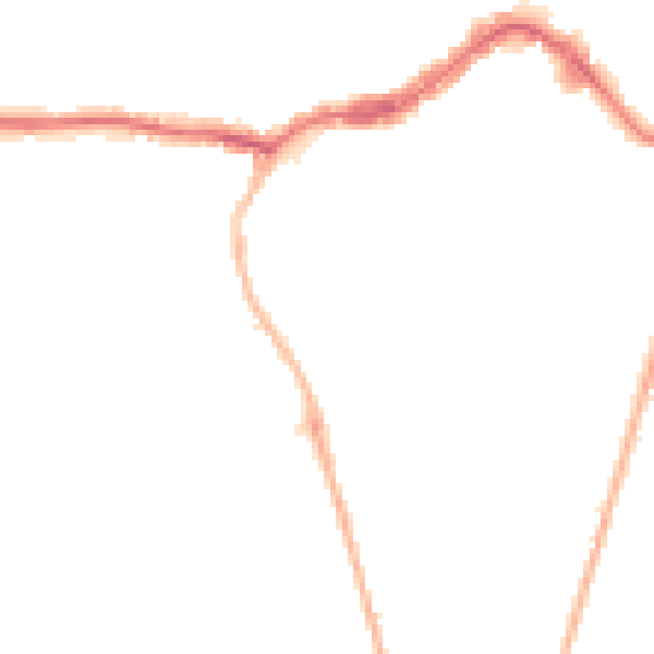Night-time road noise heatmap for KT13 8UW