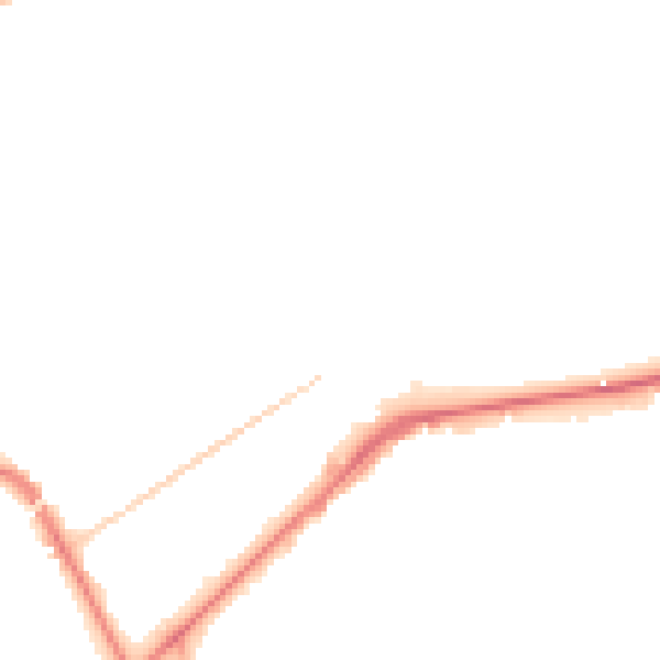 Night-time road noise heatmap for KT14 6NE
