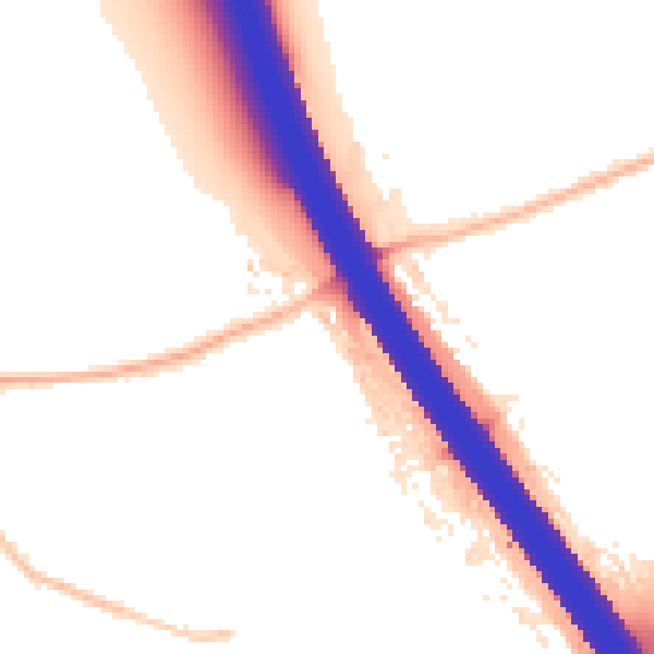 Night-time road noise heatmap for KT15 1AB