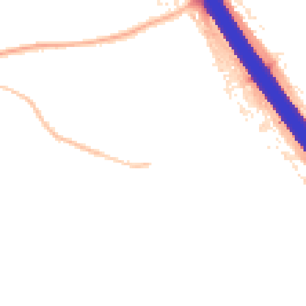 Night-time road noise heatmap for KT15 1DF
