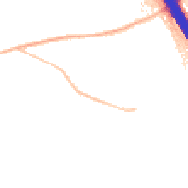 Night-time road noise heatmap for KT15 1DN