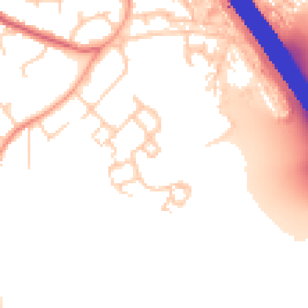 Daytime road noise heatmap for KT15 1FR