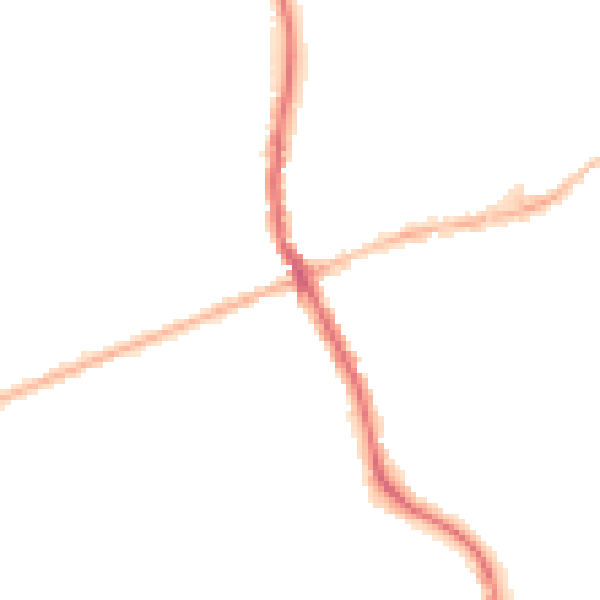 Night-time road noise heatmap for KT15 1PF