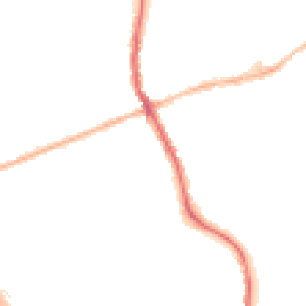 Night-time road noise heatmap for KT15 1PL
