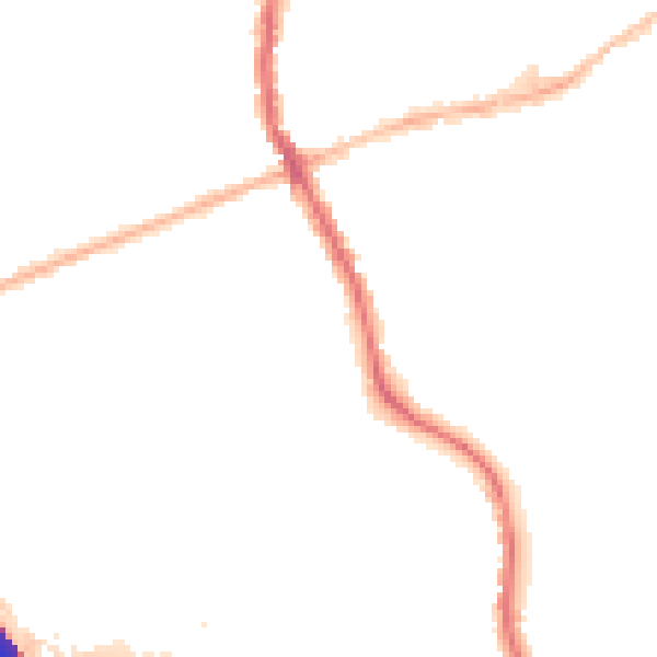 Night-time road noise heatmap for KT15 1PS