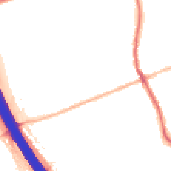 Night-time road noise heatmap for KT15 1QZ