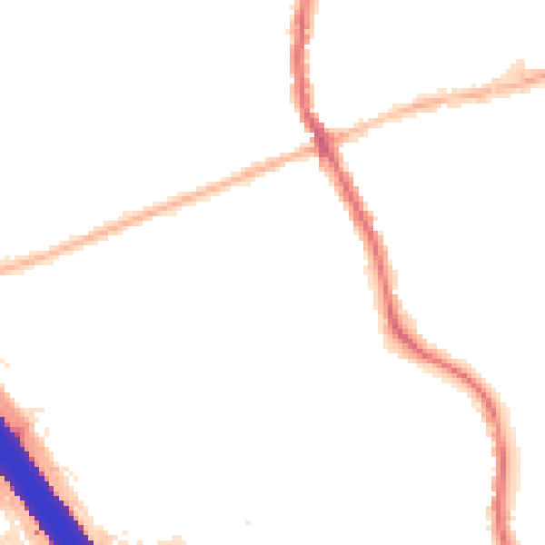 Night-time road noise heatmap for KT15 1RS