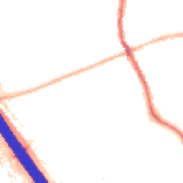 Night-time road noise heatmap for KT15 1SD