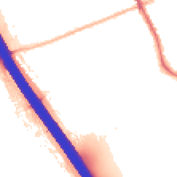 Night-time road noise heatmap for KT15 1UT