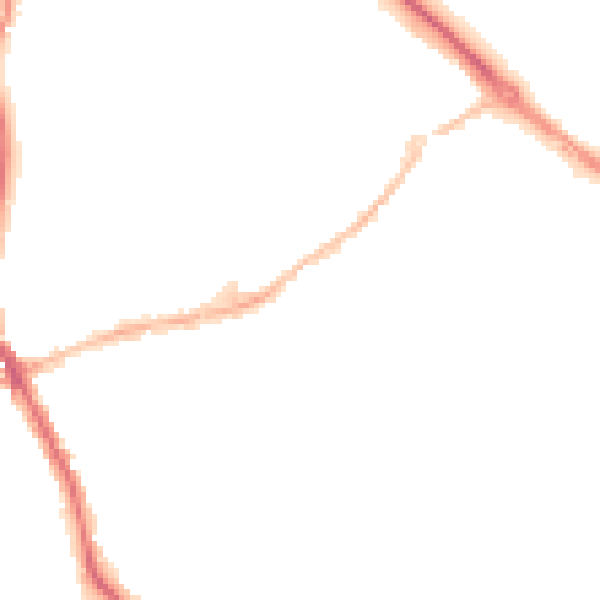Night-time road noise heatmap for KT15 2HT
