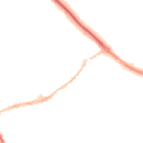Night-time road noise heatmap for KT15 2PJ