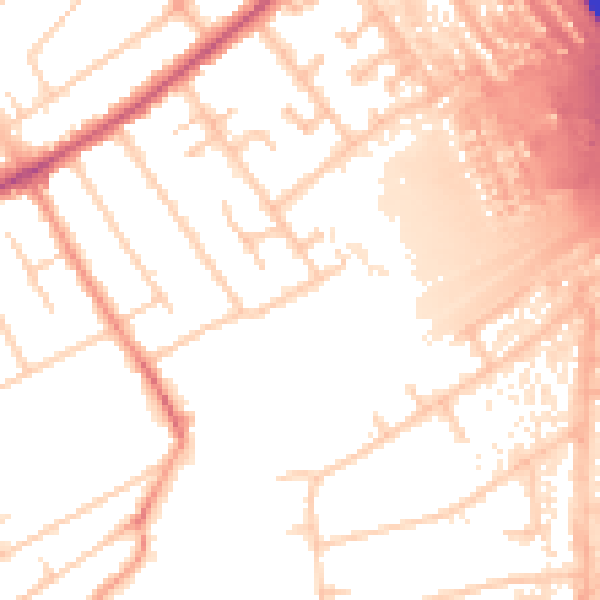 Daytime road noise heatmap for KT15 3BL
