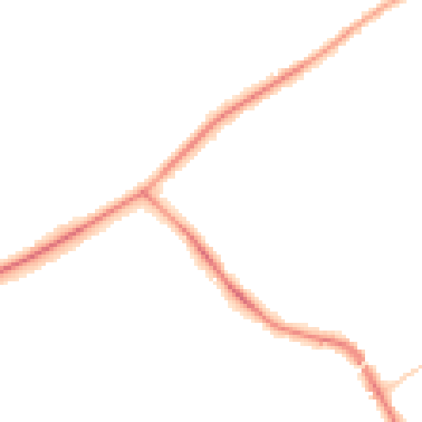 Night-time road noise heatmap for KT15 3QN