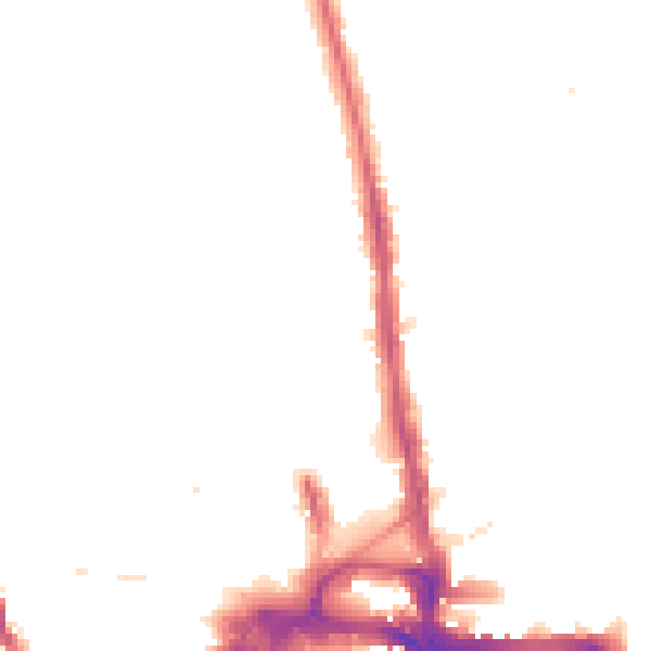 Night-time road noise heatmap for KT2 5AL