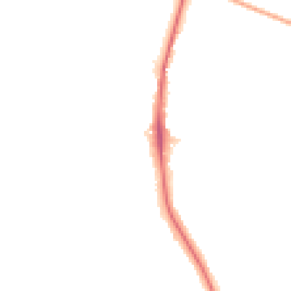 Night-time road noise heatmap for KT2 5GR