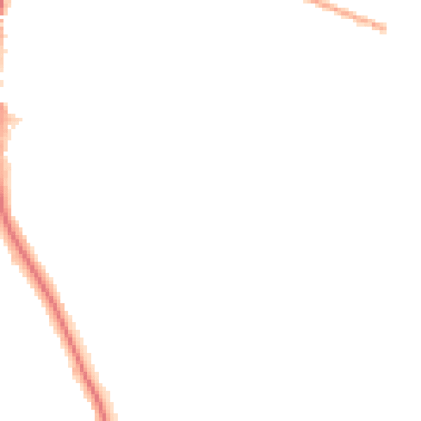 Night-time road noise heatmap for KT2 5NS