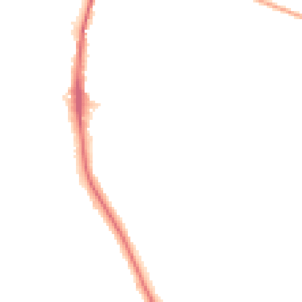 Night-time road noise heatmap for KT2 5QA
