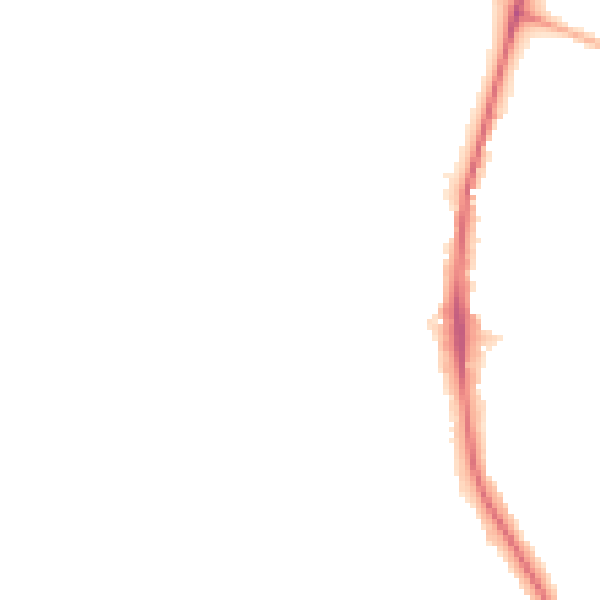 Night-time road noise heatmap for KT2 5QZ