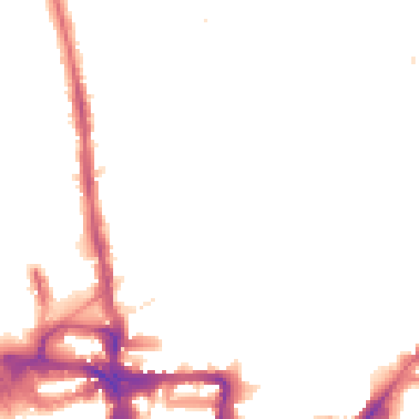 Night-time road noise heatmap for KT2 5TA