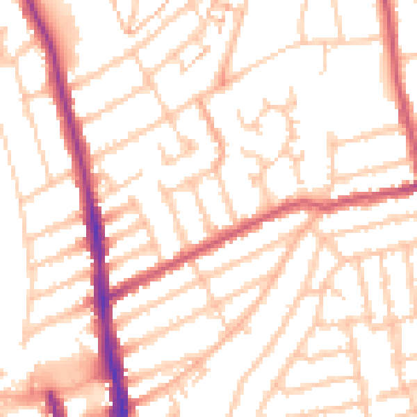 Daytime road noise heatmap for KT2 5TH