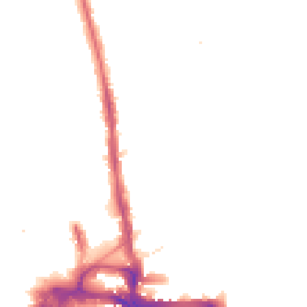 Night-time road noise heatmap for KT2 6AQ