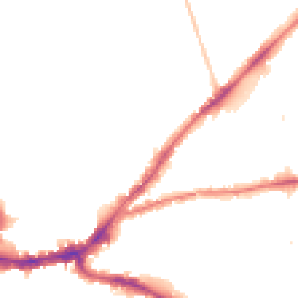 Night-time road noise heatmap for KT2 6BX