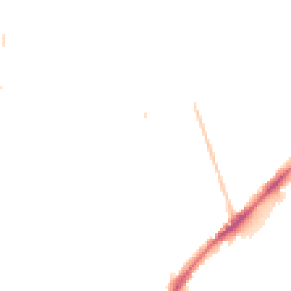 Night-time road noise heatmap for KT2 6DQ