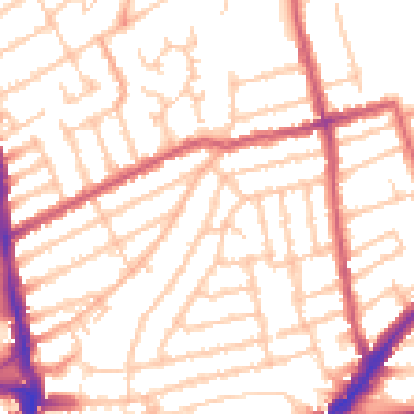 Daytime road noise heatmap for KT2 6HD
