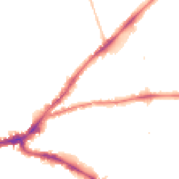 Night-time road noise heatmap for KT2 7AL
