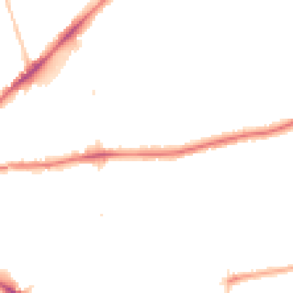 Night-time road noise heatmap for KT2 7EW