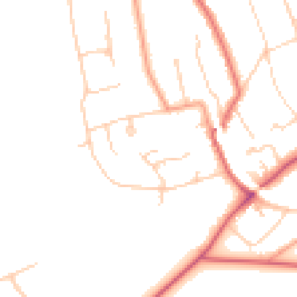 Daytime road noise heatmap for KT20 5AU