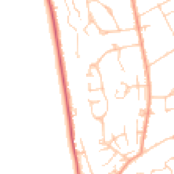Daytime road noise heatmap for KT20 5BX