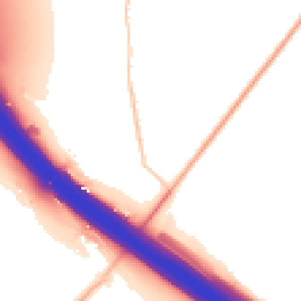 Night-time road noise heatmap for KT20 7RD