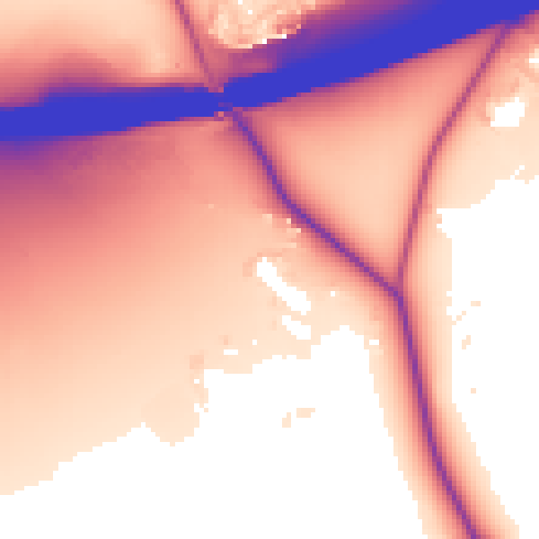 Daytime road noise heatmap for KT22 0AN