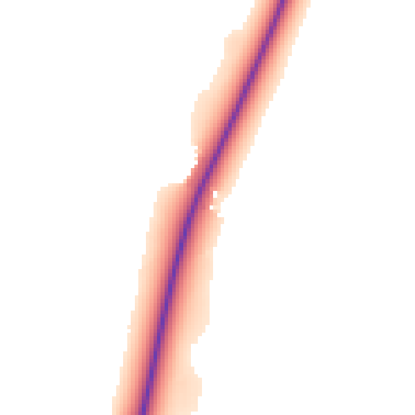 Daytime road noise heatmap for KT22 0DT