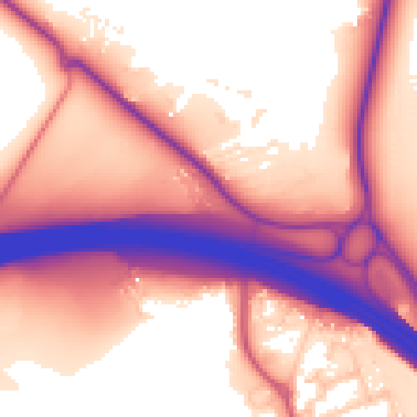 Daytime road noise heatmap for KT22 0EN