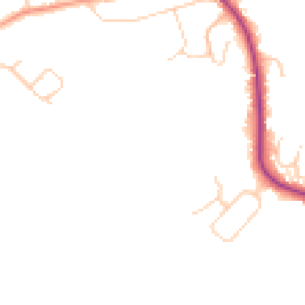 Daytime road noise heatmap for KT22 0HW