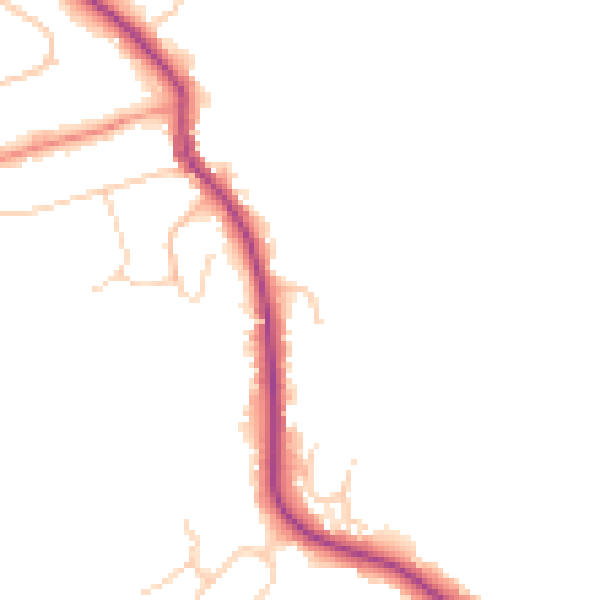 Daytime road noise heatmap for KT22 0JH