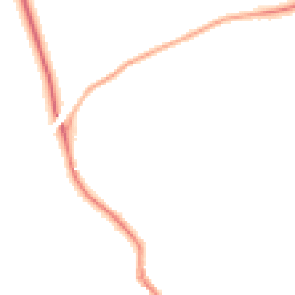 Night-time road noise heatmap for KT22 0NJ