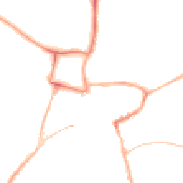 Night-time road noise heatmap for KT22 7AT