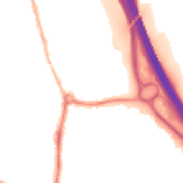 Night-time road noise heatmap for KT22 7ED