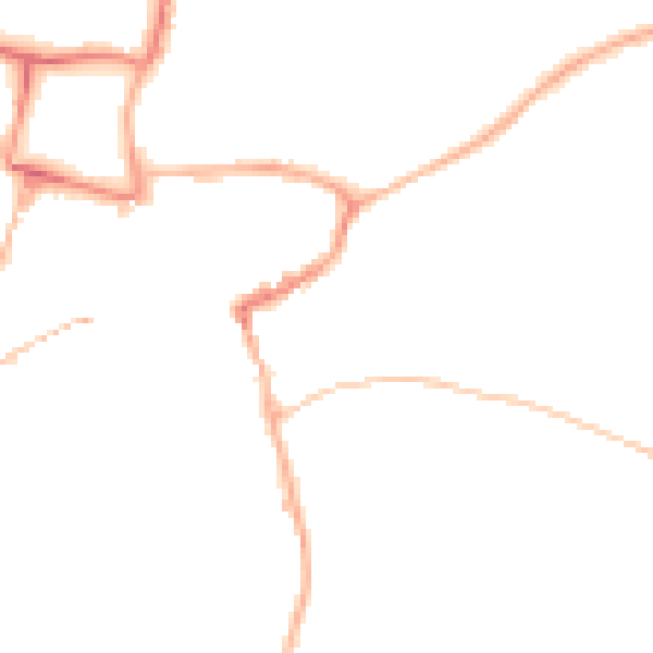 Night-time road noise heatmap for KT22 8HH