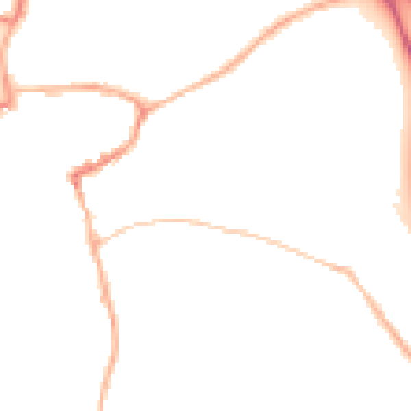 Night-time road noise heatmap for KT22 8NG