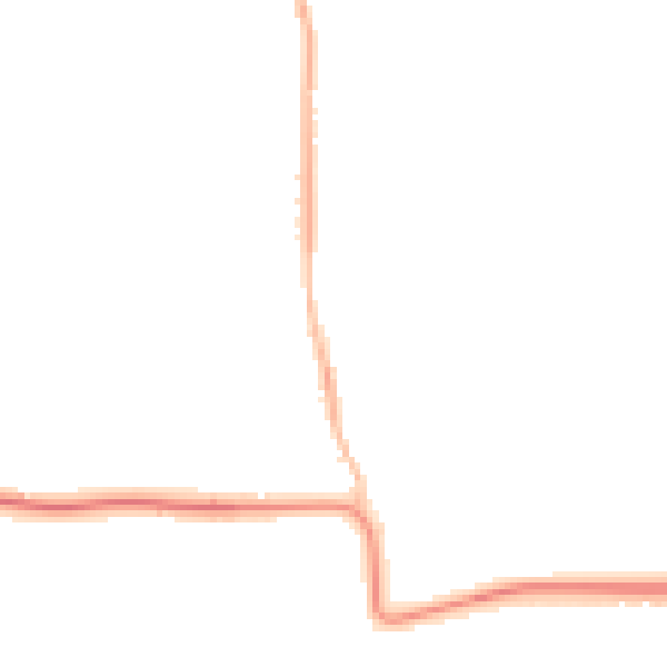 Night-time road noise heatmap for KT24 6RT